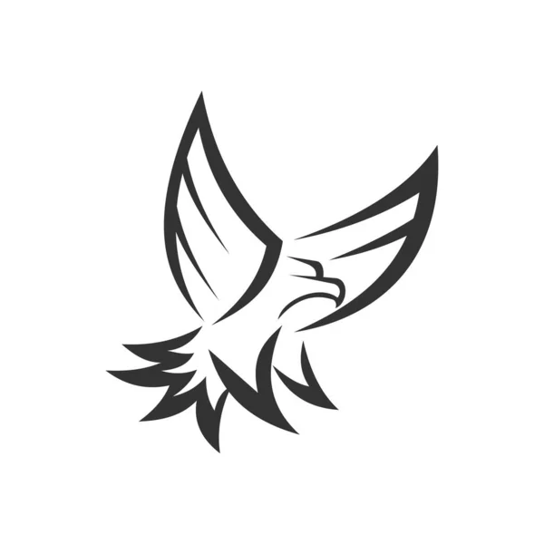 Modelo Logotipo Águia Icon Ilustração Identidade Marca Isolado Ilustração Plana —  Vetores de Stock