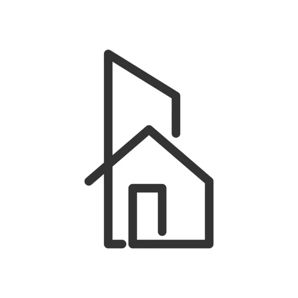 家のロゴテンプレート アイコンイラストブランドアイデンティティ 隔離された平らなイラスト ベクトルグラフィック — ストックベクタ