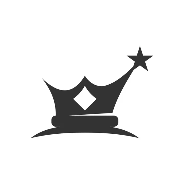 Kral Logosu Şablonu Simge Tanımlama Markası Kimliği Zole Düz Çizim — Stok Vektör