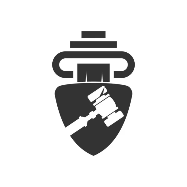 Templat Logo Hukum Ikon Illustration Brand Identity Ilustrasi Yang Terisolasi - Stok Vektor