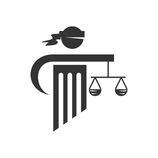 Juridisk Logotyp Ikon Illustration Varumärke Identitet Isolerad Och Platt Illustration — Stock vektor