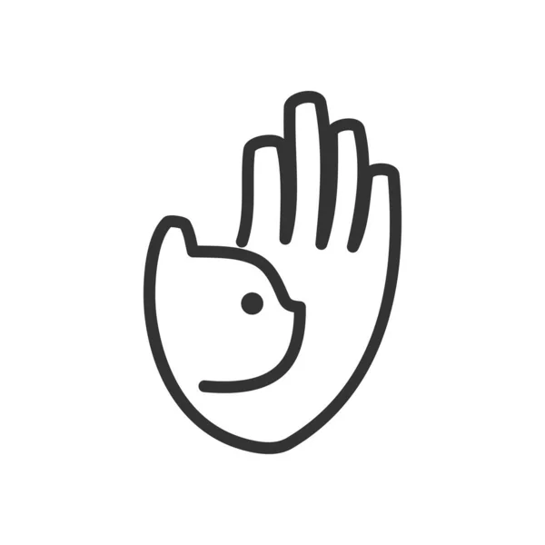 Gatto Modello Logo Animale Domestico Icona Illustrazione Brand Identity Illustrazione — Vettoriale Stock