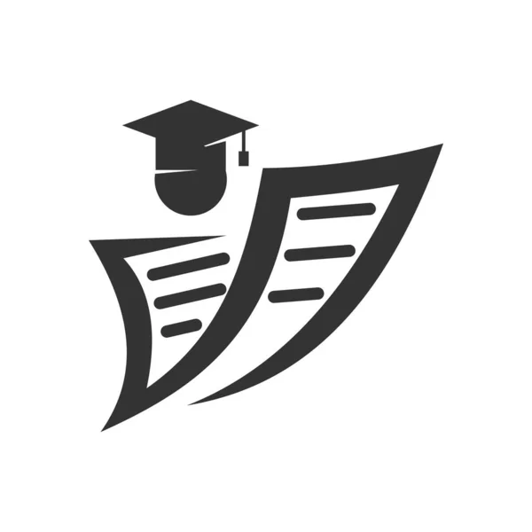 Πρότυπο Εκπαιδευτικού Λογότυπου Εικονίδιο Εικονογράφηση Brand Identity Μεμονωμένη Και Επίπεδη — Διανυσματικό Αρχείο