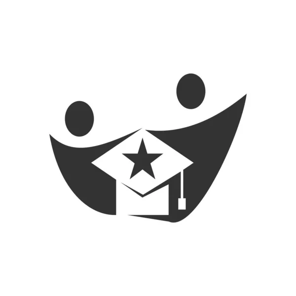 Plantilla Logotipo Educación Icono Ilustración Identidad Marca Ilustración Aislada Plana — Vector de stock
