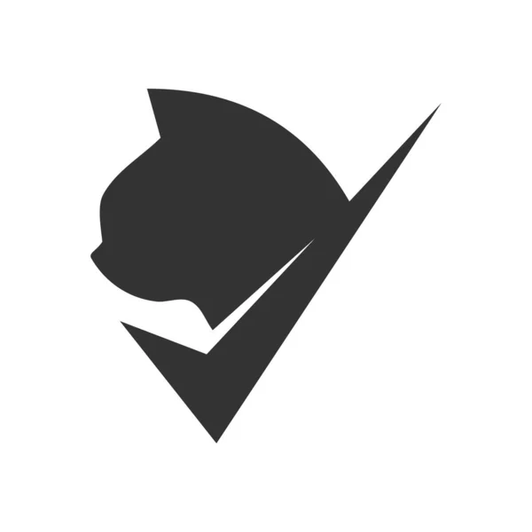 Plantilla Logotipo Gato Icono Ilustración Identidad Marca Ilustración Aislada Plana — Vector de stock