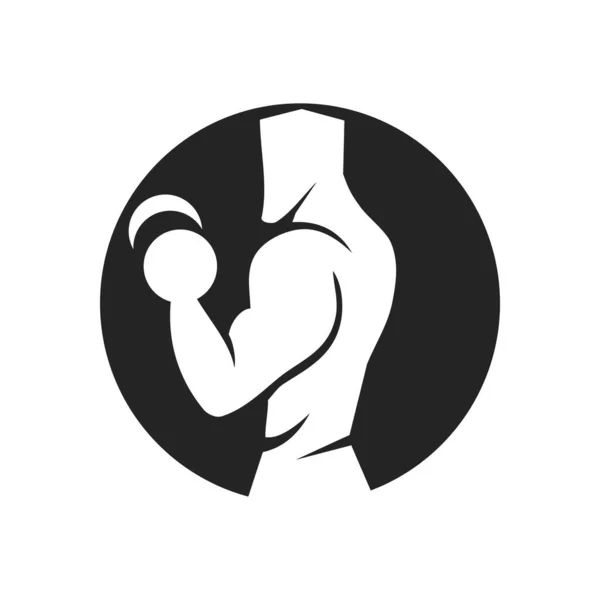Modelo Logotipo Fitness Icon Ilustração Identidade Marca Isolado Ilustração Plana —  Vetores de Stock