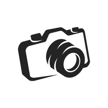 fotoğraf logosu şablonu. Simge Tanımlama Markası Kimliği. İzole ve düz çizim. Vektör grafiği