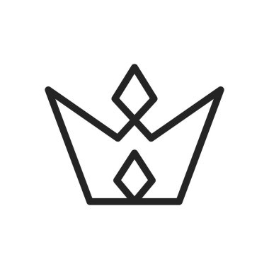 Crown logo şablonu. Simge Tanımlama Markası Kimliği. İzole ve düz çizim. Vektör grafiği