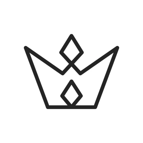 王冠のロゴテンプレート アイコンイラストブランドアイデンティティ 隔離された平らなイラスト ベクトルグラフィック — ストックベクタ
