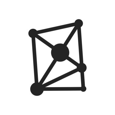 ağ logo şablonu. Simge Tanımlama Markası Kimliği. İzole ve düz çizim. Vektör grafiği