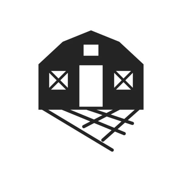 Plantilla Logotipo Granja Icono Ilustración Identidad Marca Ilustración Aislada Plana — Vector de stock