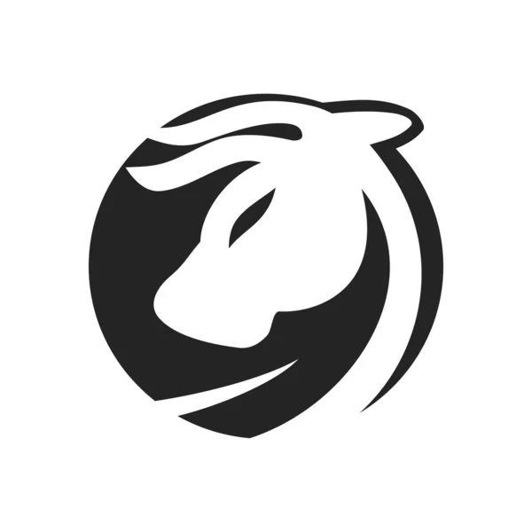 Bull Logo Vorlage Icon Illustration Markenidentität Vereinzelte Und Flache Illustration — Stockvektor