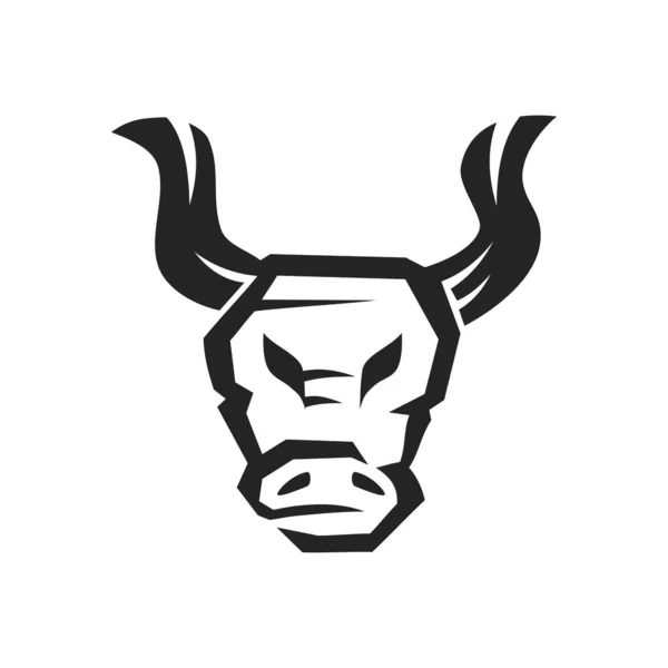 Υπόδειγμα Λογότυπου Ταύρου Εικονίδιο Εικονογράφηση Brand Identity Μεμονωμένη Και Επίπεδη — Διανυσματικό Αρχείο