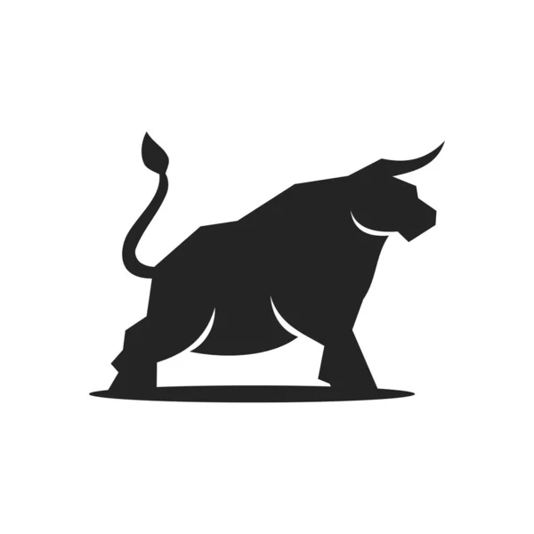 Modelo Logotipo Touro Icon Ilustração Identidade Marca Isolado Ilustração Plana — Vetor de Stock