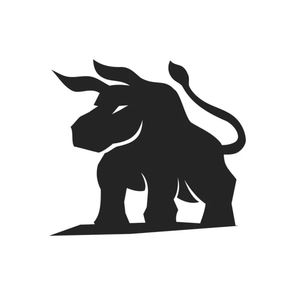 Plantilla Logotipo Toro Icono Ilustración Identidad Marca Ilustración Aislada Plana — Vector de stock