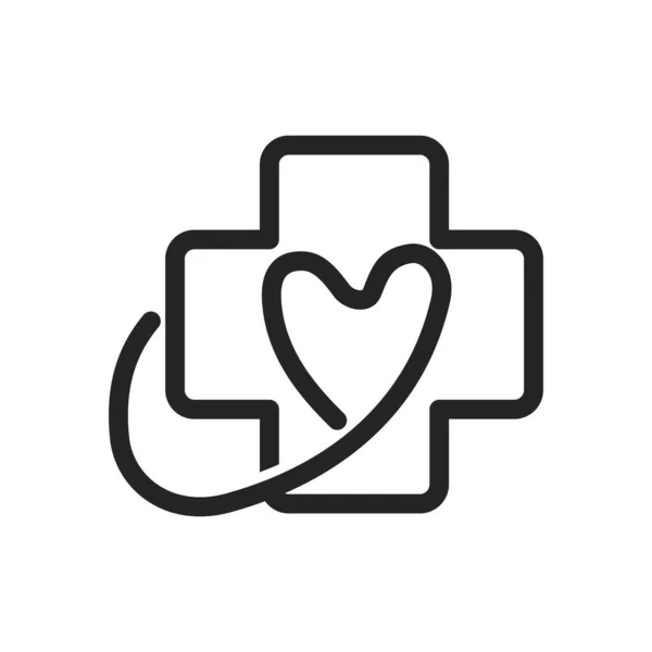 Healthcare Logo Template Icon Illustration Brand Identity Isolated Flat Illustration — Stock Vector