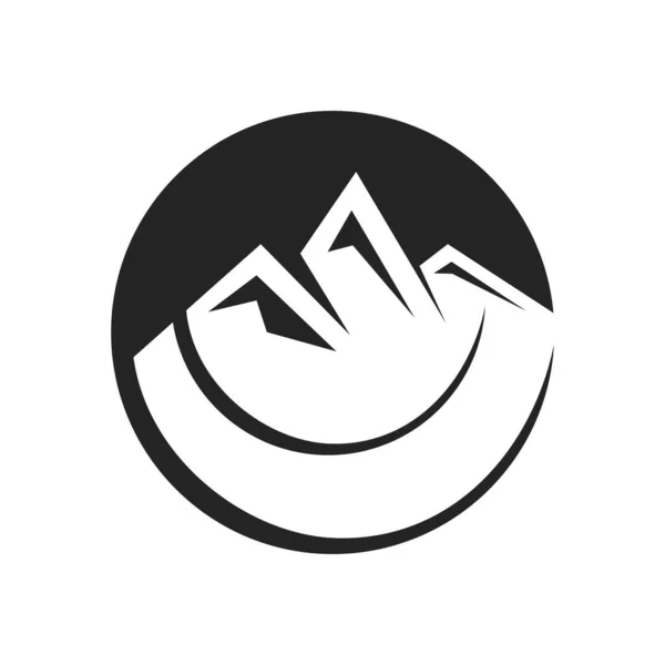 Modelo Logotipo Montanha Icon Ilustração Identidade Marca Isolado Ilustração Plana —  Vetores de Stock