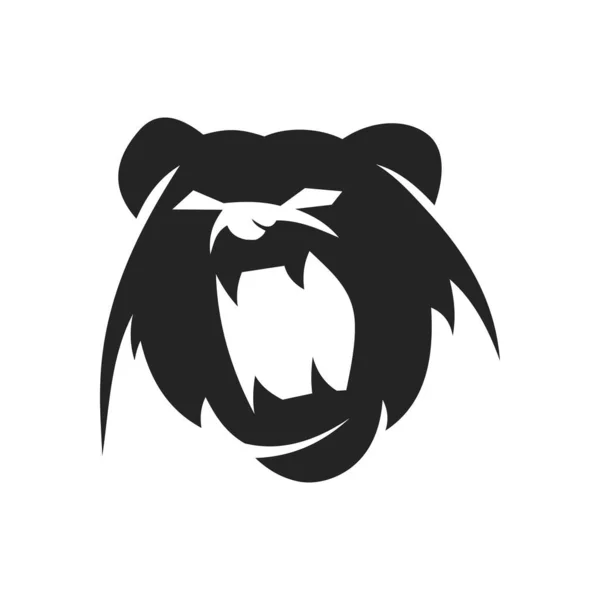 Bear Logo Vorlage Icon Illustration Markenidentität Vereinzelte Und Flache Illustration — Stockvektor