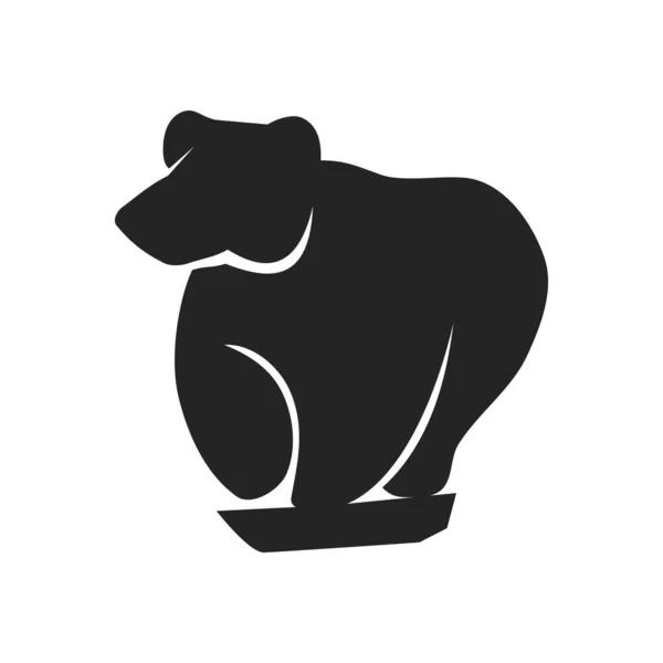 Bear Logo Vorlage Icon Illustration Markenidentität Vereinzelte Und Flache Illustration — Stockvektor