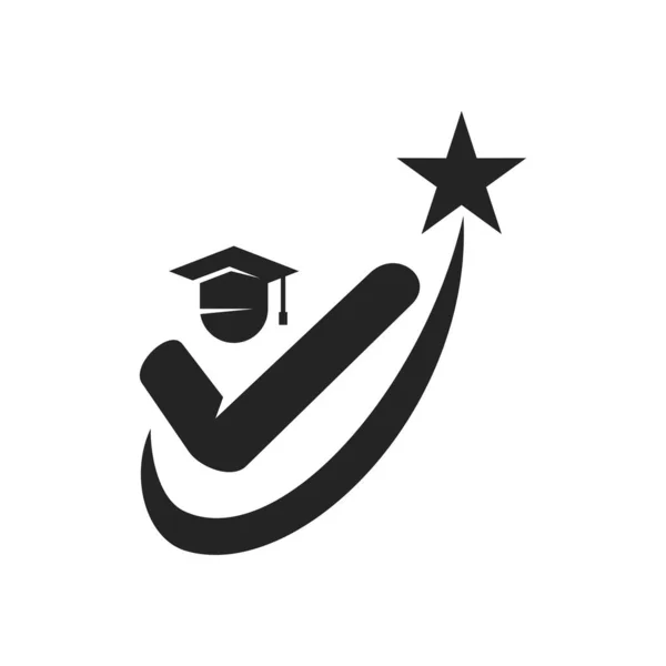 Шаблон Логотипа Школы Икона Бренда Изолированная Плоская Иллюстрация Векторная Графика — стоковый вектор