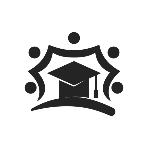 Szablon Logo Szkoły Ikona Ilustracja Tożsamość Marki Odizolowana Płaska Ilustracja — Wektor stockowy
