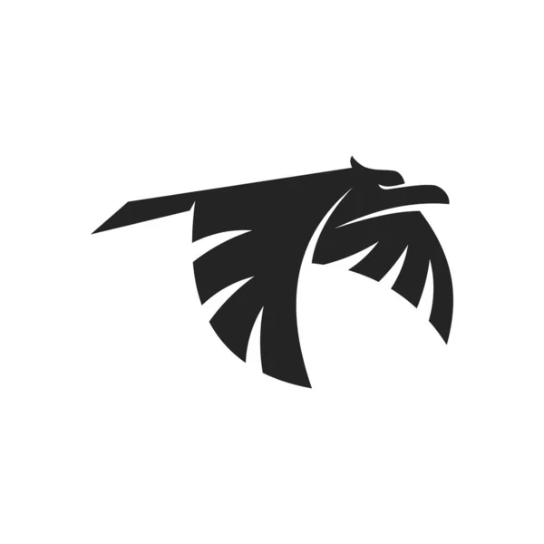 Falke Logo Vorlage Icon Illustration Markenidentität Vereinzelte Und Flache Illustration — Stockvektor