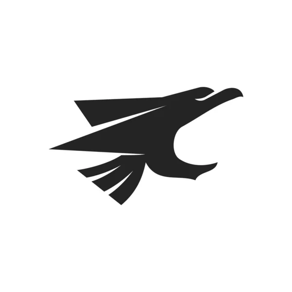Modelo Logotipo Falcão Icon Ilustração Identidade Marca Isolado Ilustração Plana — Vetor de Stock