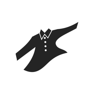 Giyim logosu şablonu. Simge Tanımlama Markası Kimliği. İzole ve düz çizim. Vektör grafiği