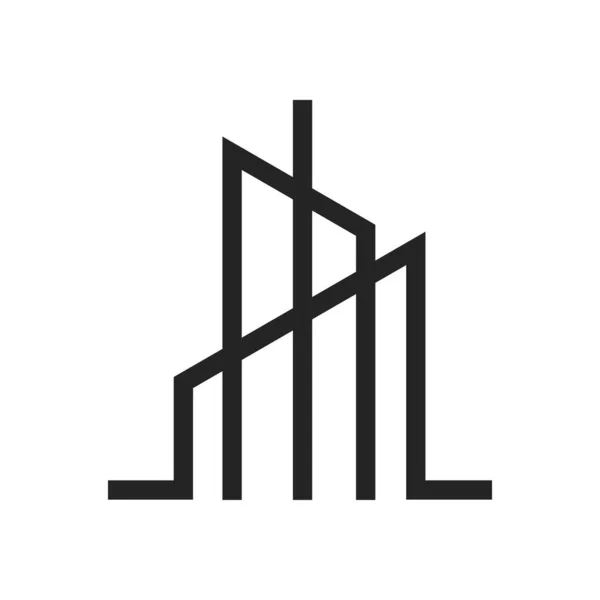 Шаблон Логотипу Готелю Ілюстрація Іконок Фірмовий Стиль Ізольовані Плоскі Ілюстрації — стоковий вектор