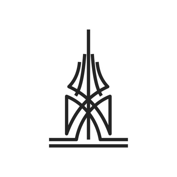 Logovorlage Des Hotels Icon Illustration Markenidentität Vereinzelte Und Flache Illustration — Stockvektor