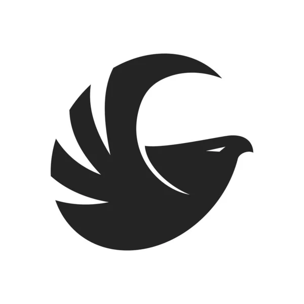 Hawk Logo Template Icon Illustration Brand Identity Isolated Flat Illustration — Stockvektor