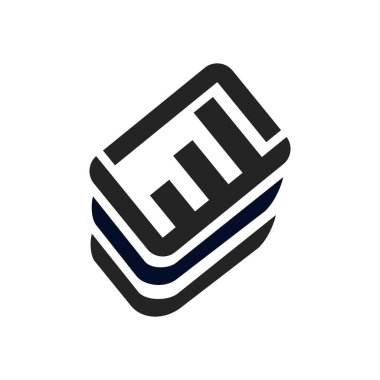 Muhasebe logo şablonu. Simge Tanımlama Markası Kimliği. İzole ve düz çizim. Vektör grafiği