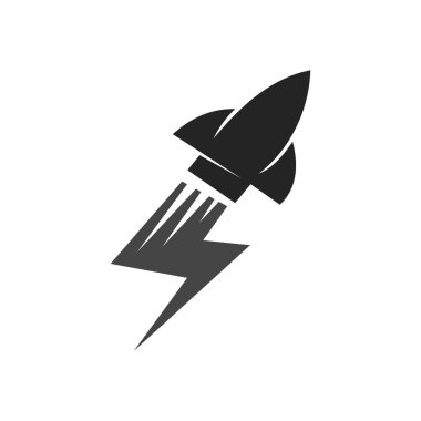 Hız logo şablonu. Simge Tanımlama Markası Kimliği. İzole ve düz çizim. Vektör grafiği