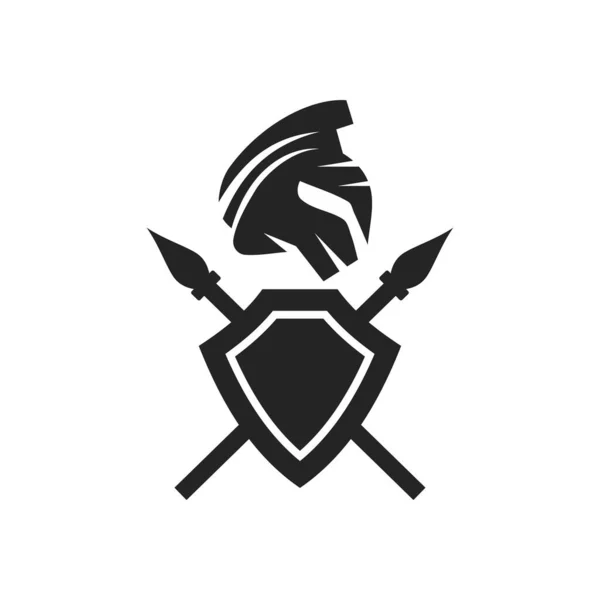 Krieger Logo Vorlage Icon Illustration Markenidentität Vereinzelte Und Flache Illustration — Stockvektor