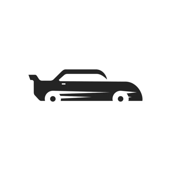 Araba Logosu Şablonu Simge Tanımlama Markası Kimliği Zole Düz Çizim — Stok Vektör