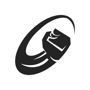 Freedom Hand logo şablonu. Simge Tanımlama Markası Kimliği. İzole ve düz çizim. Vektör grafiği