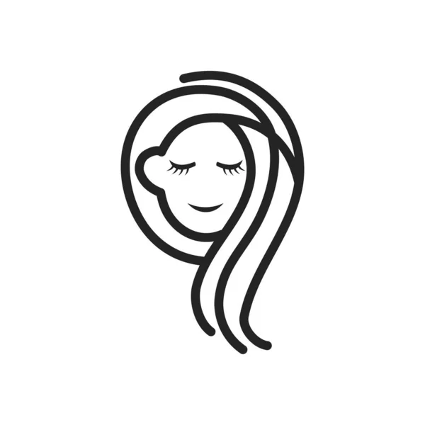 Salon Logo Vorlage Icon Illustration Markenidentität Vereinzelte Und Flache Illustration — Stockvektor