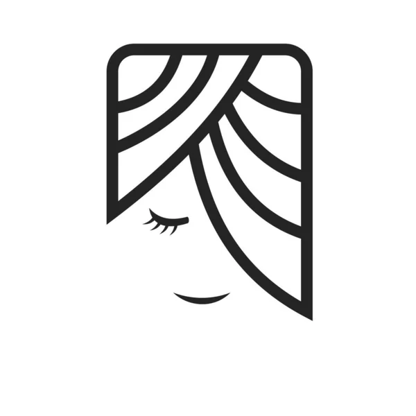 Salon Logo Vorlage Icon Illustration Markenidentität Vereinzelte Und Flache Illustration — Stockvektor