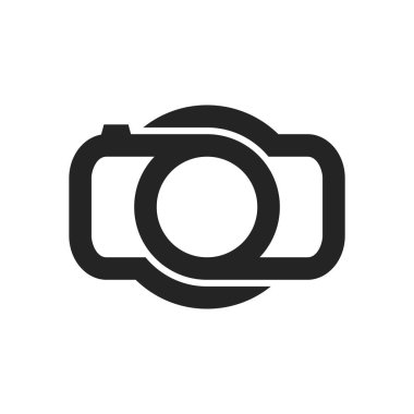 fotoğraf logosu şablonu. Simge Tanımlama Markası Kimliği. İzole ve düz çizim. Vektör grafiği