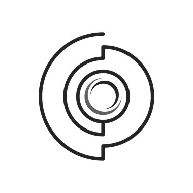 fotoğraf logosu şablonu. Simge Tanımlama Markası Kimliği. İzole ve düz çizim. Vektör grafiği