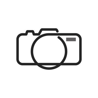 fotoğraf logosu şablonu. Simge Tanımlama Markası Kimliği. İzole ve düz çizim. Vektör grafiği