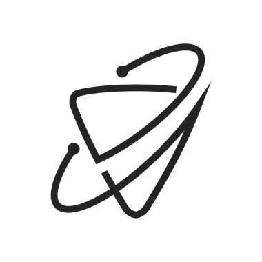 Güvenlik logosu şablonu. Simge Tanımlama Markası Kimliği. İzole ve düz çizim. Vektör grafiği