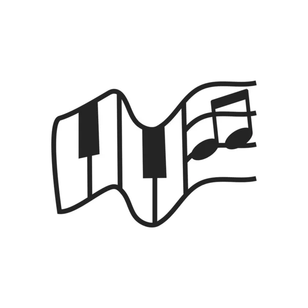 Müzik Logosu Şablonu Izole Edildi Marka Kimliği Simge Soyut Vektör — Stok Vektör