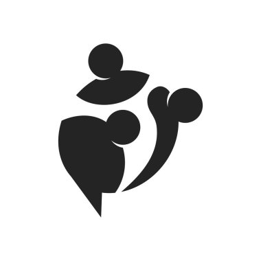 Grup logosu izole edildi. Marka Kimliği. Simge Soyut Vektör Grafiği