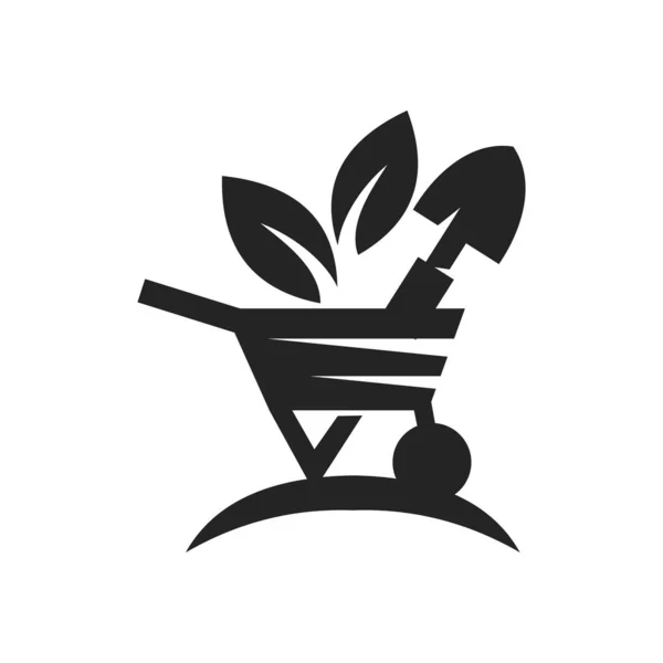 Tuinieren Logo Template Geïsoleerd Merk Identiteit Ikoon Abstracte Vectorgrafiek — Stockvector