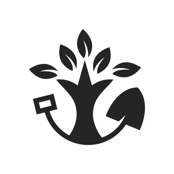 Plantilla Logotipo Jardinería Aislado Identidad Marca Icono Resumen Gráfico Vectorial — Archivo Imágenes Vectoriales