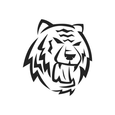 Kaplan logosu izole edildi. Marka Kimliği. Simge Soyut Vektör Grafiği