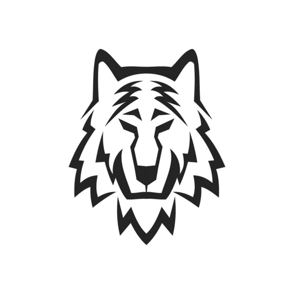 Wolf Logo Template Isolated Brand Identity Icon Abstract Vector Graphic — Stock Vector