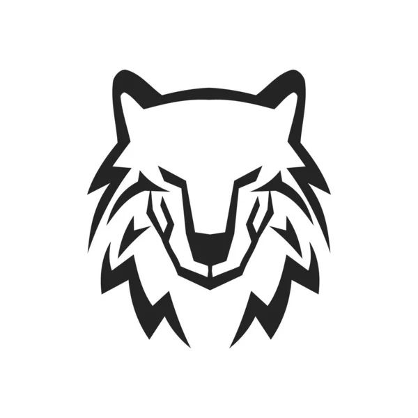 Samotny Szablon Logo Wilka Tożsamość Marki Ikona Abstrakcyjna Grafika Wektorowa — Wektor stockowy