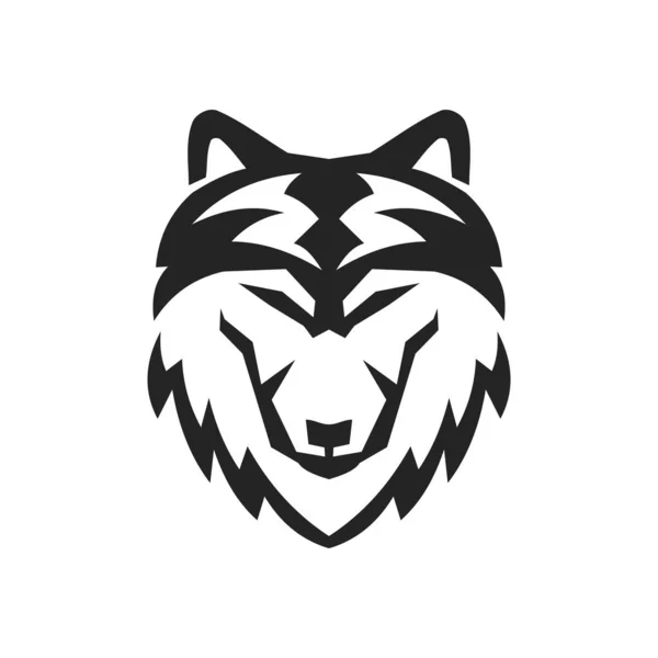 Wolf Logo Template Isolated Brand Identity Icon Abstract Vector Graphic — Stock Vector